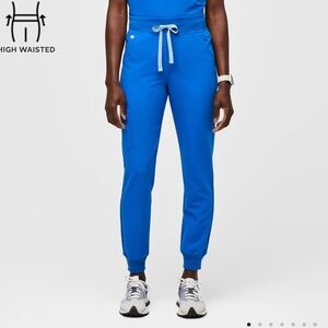 Figs Women's High-Waisted Blue Joggers